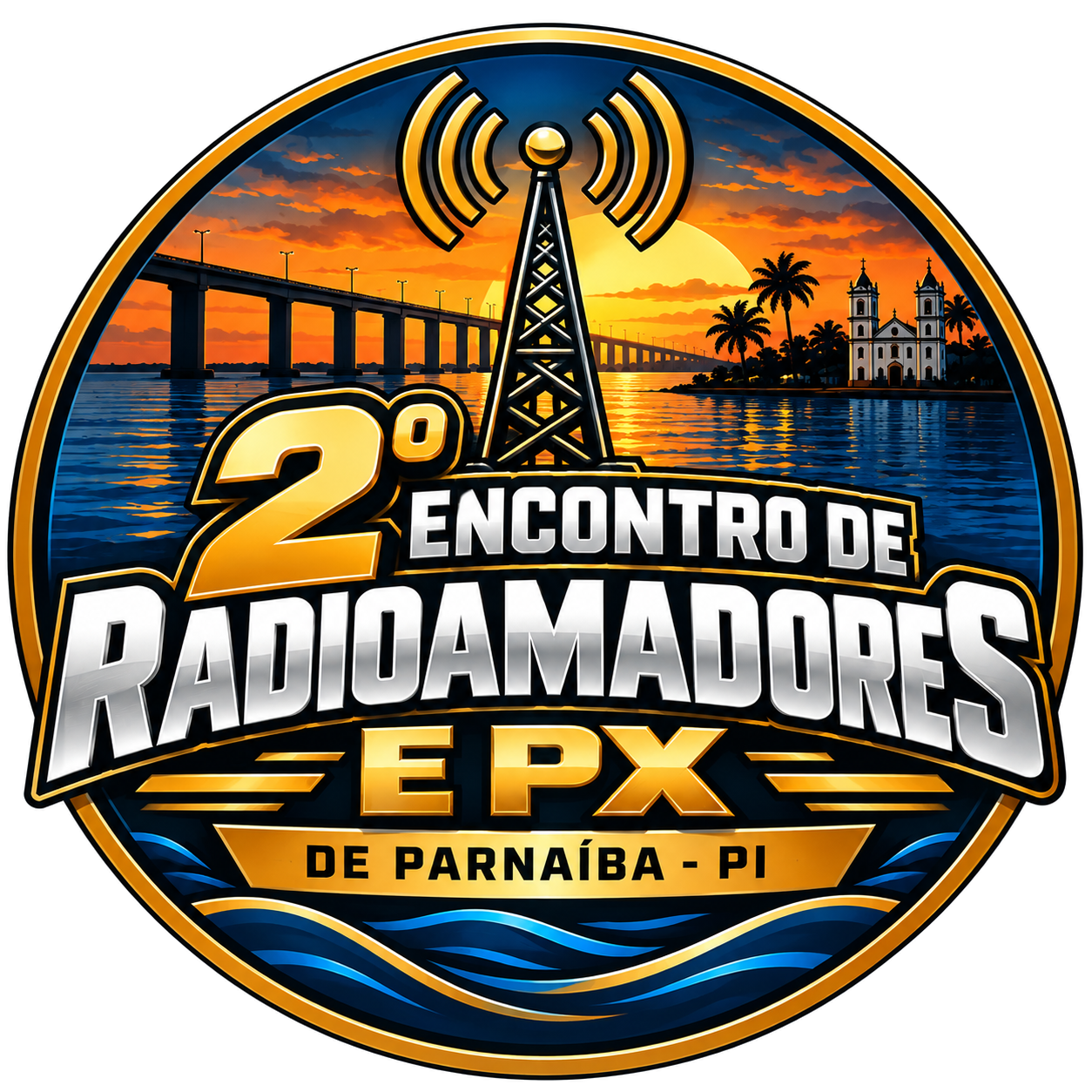 Logo do 2º Encontro de Radioamadores e PX de Parnaíba - PI
